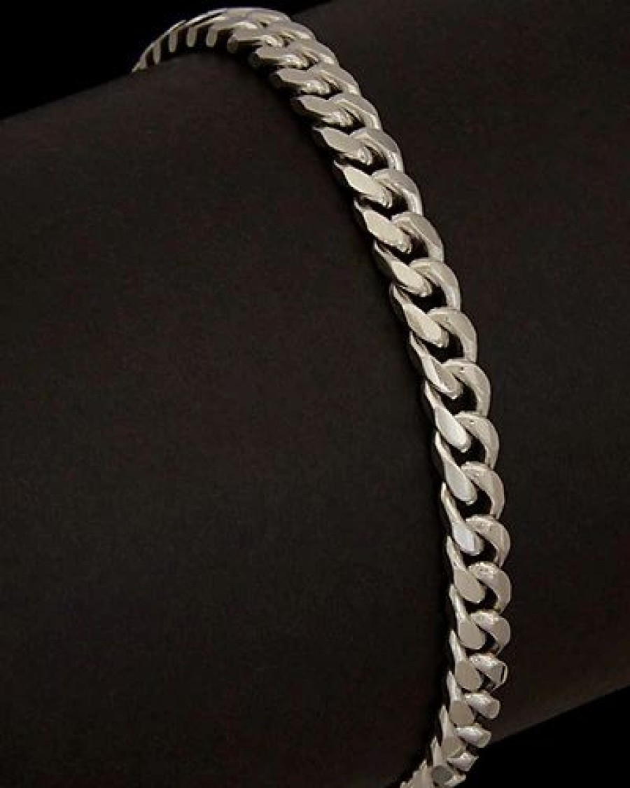 Bracelets * | Italian Silver Curb Link Bracelet Women