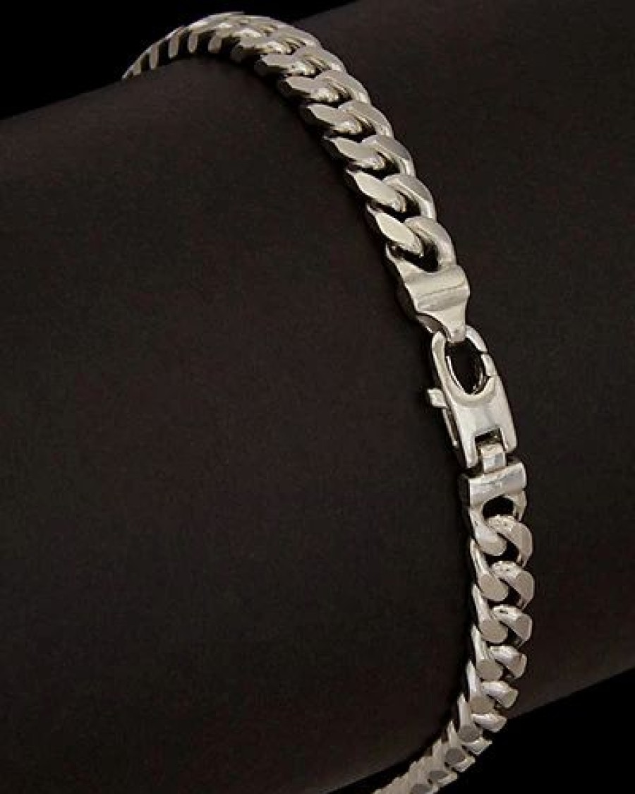 Bracelets * | Italian Silver Curb Link Bracelet Women