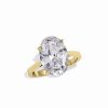 Rings * | Savvy Cie 18K Over Silver Cz Solitaire Ring Women