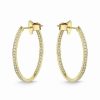 Earrings * | Memoire 18K 1.48 Ct. Tw. Diamond Hoops Women