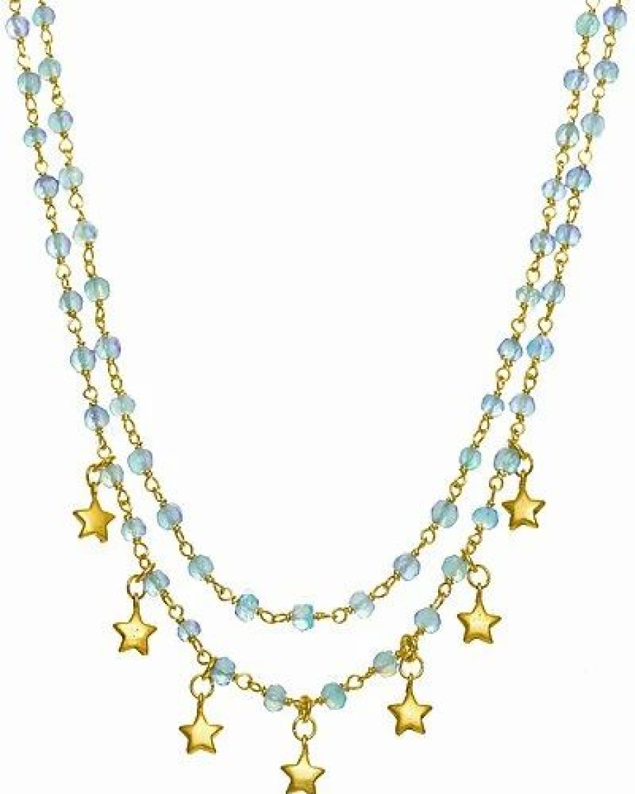 Necklaces * | Rachel Reinhardt 14K Over Silver Layered Star Necklace Women