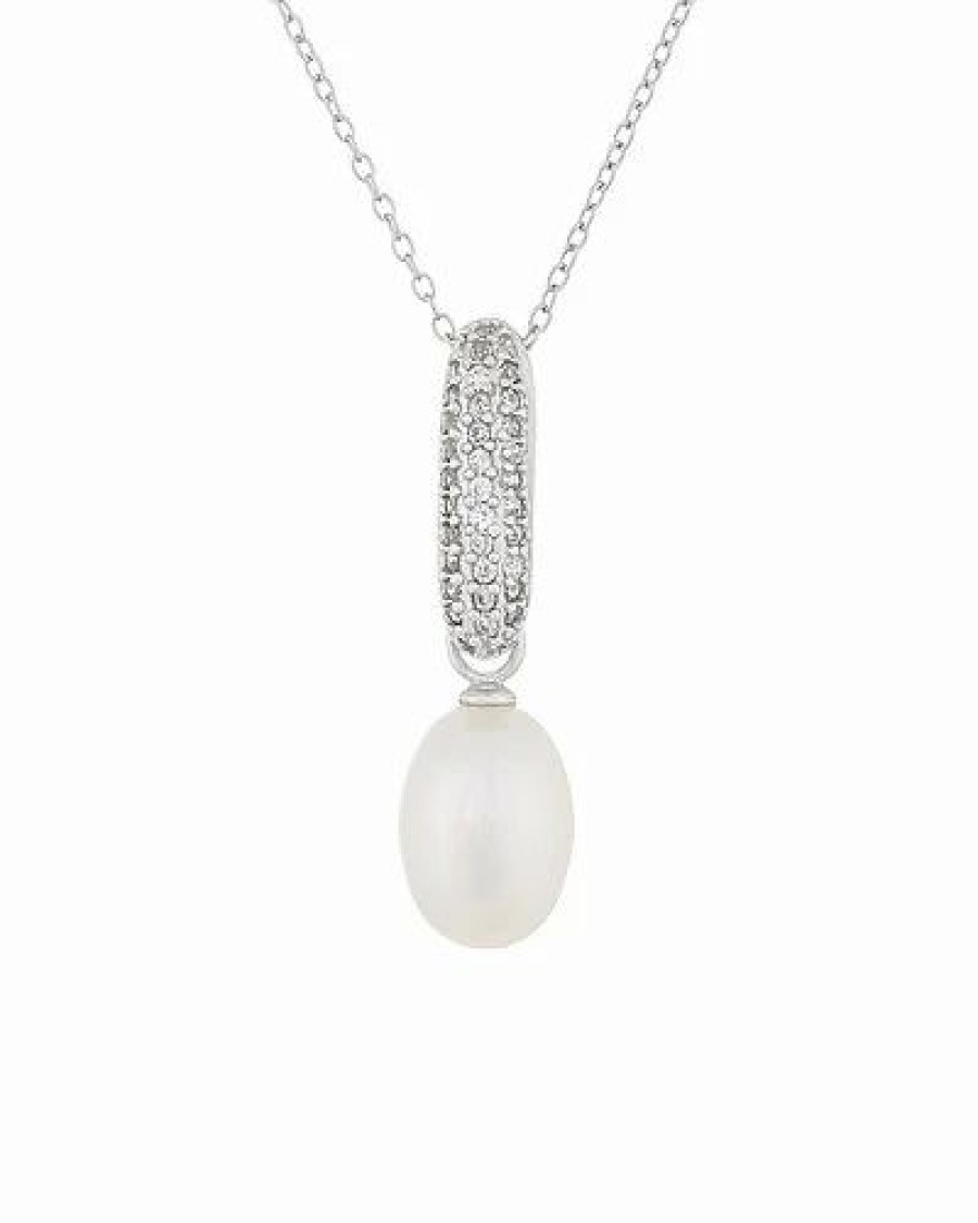 Necklaces * | Splendid Pearls Ver 8-9Mm Pearl Pendant Necklace Women