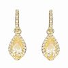 Earrings * | Genevive 14K Over Silver Cz Earrings Women