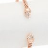 Bracelets * | Juvell 18K Rose Gold Plated Cz Bangle Women