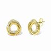 Earrings * | Savvy Cie Gold Over Silver Studs Women