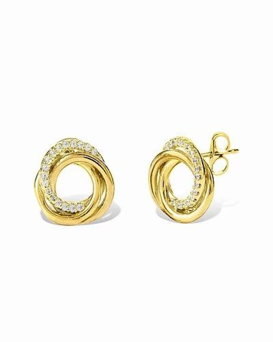 Earrings * | Savvy Cie Gold Over Silver Studs Women