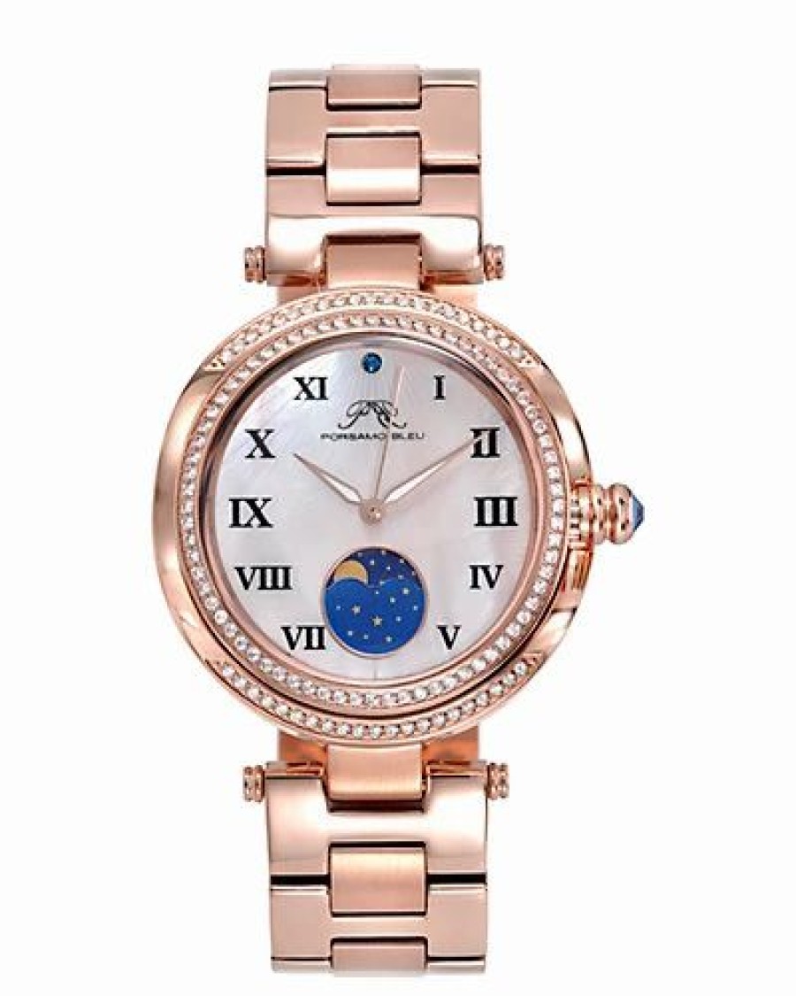 Watches * | Porsamo Bleu Women'S South Sea Crystal Moon Watch