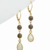 Earrings * | Rachel Reinhardt 14K Over Silver Gemstone Drop Earrings Women