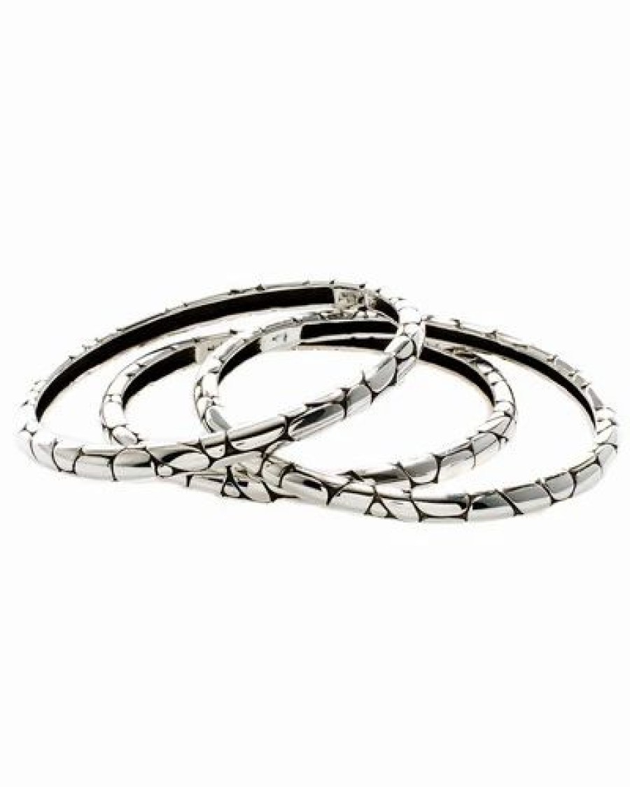 Bracelets * | John Hardy Kali Silver Set Of 3 Bangles Women