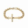 Bracelets * | Eye Candy La Titanium Cross Me Bracelet Women