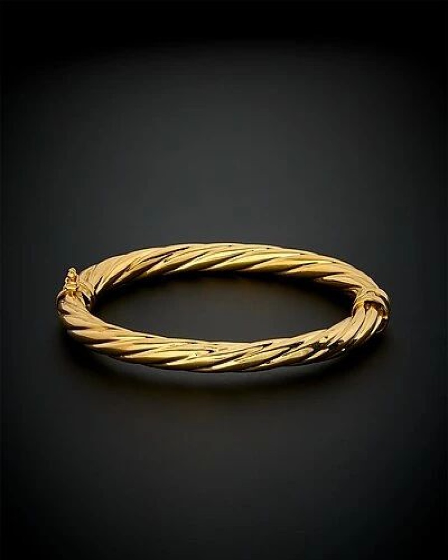 Bracelets * | 14K Italian Gold Twisted Bangle Bracelet Women