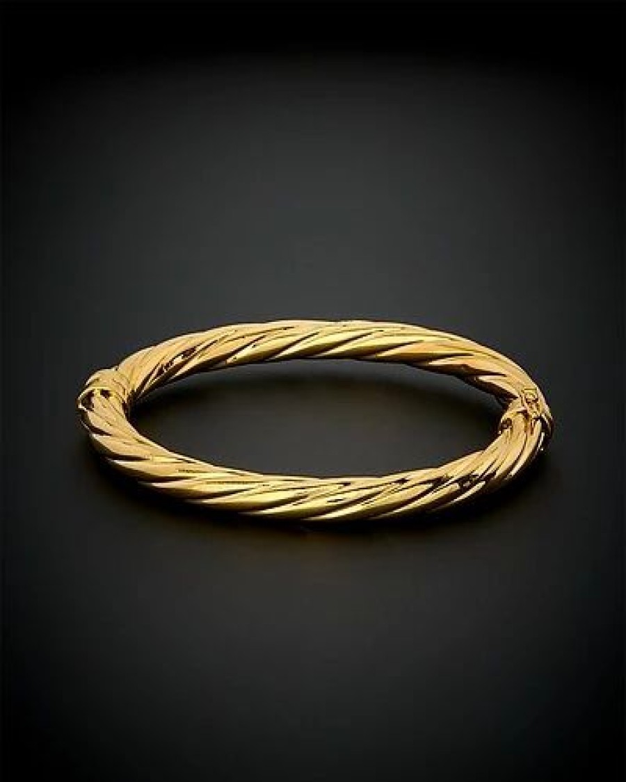 Bracelets * | 14K Italian Gold Twisted Bangle Bracelet Women