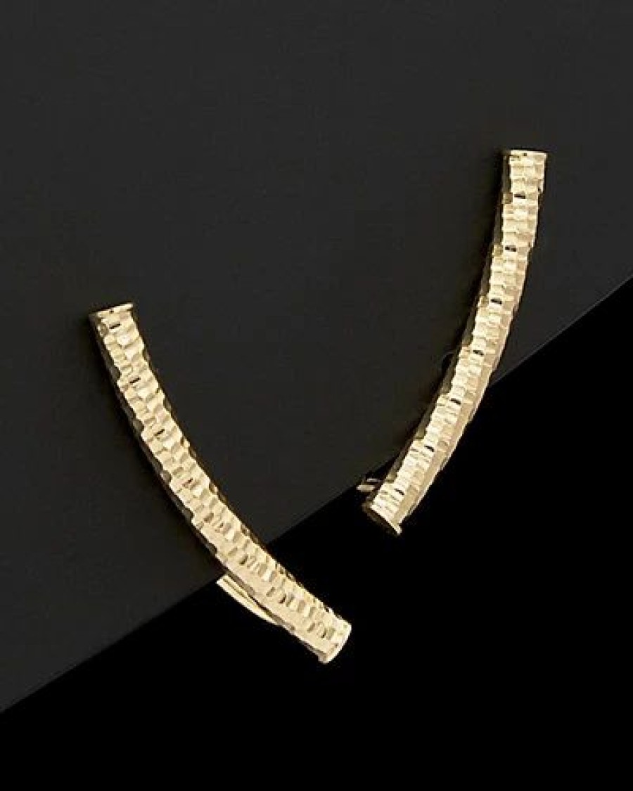 Earrings * | 14K Italian Gold Ear Crawlers Women