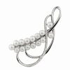 Pins * | Splendid Pearls Rhodium Over Silver 4-5Mm Pearl Brooch Women