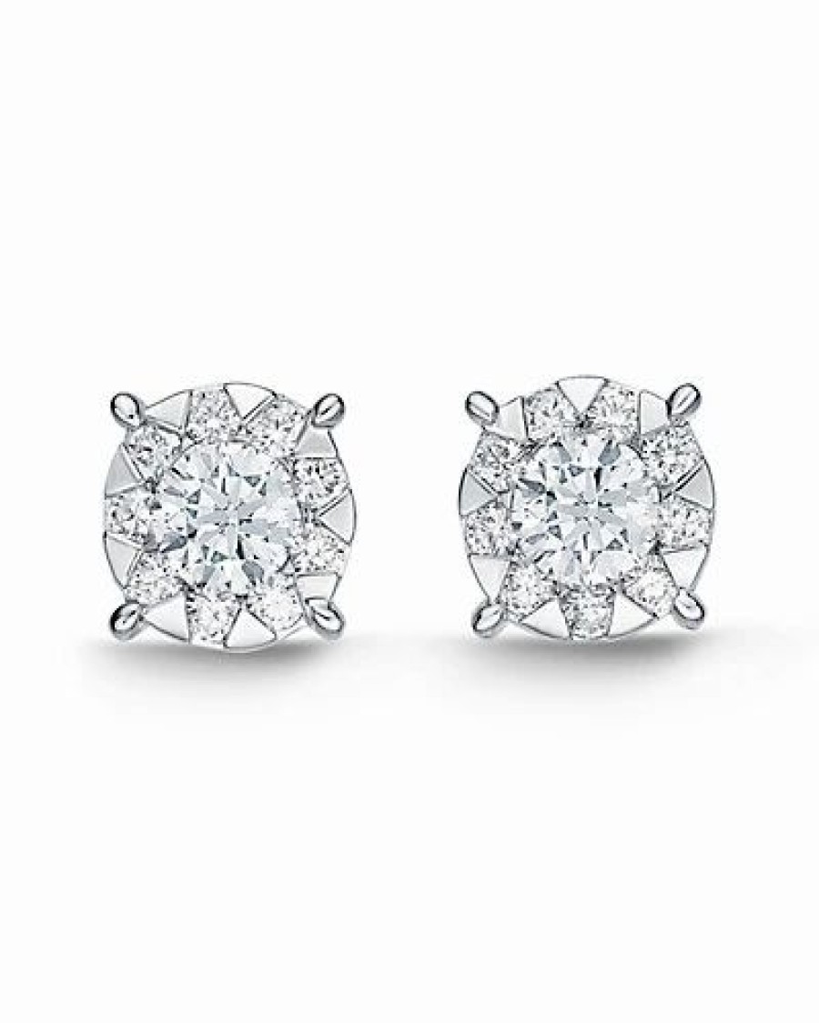 Earrings * | Memoire 18K 0.70 Ct. Tw. Diamond Bouquet Studs Women