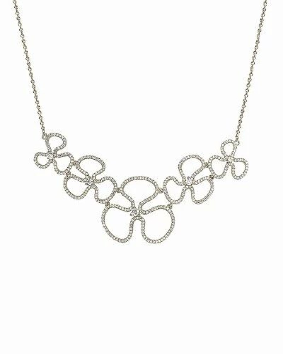 Necklaces * | Suzy Levian Cz Jewelry Bib Necklace Women