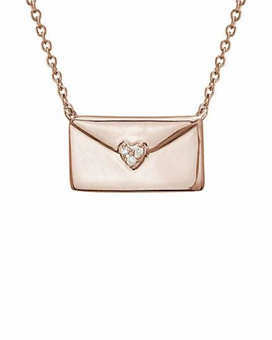 Necklaces * | Diamond Select Cuts 14K Rose Gold Diamond Necklace Women