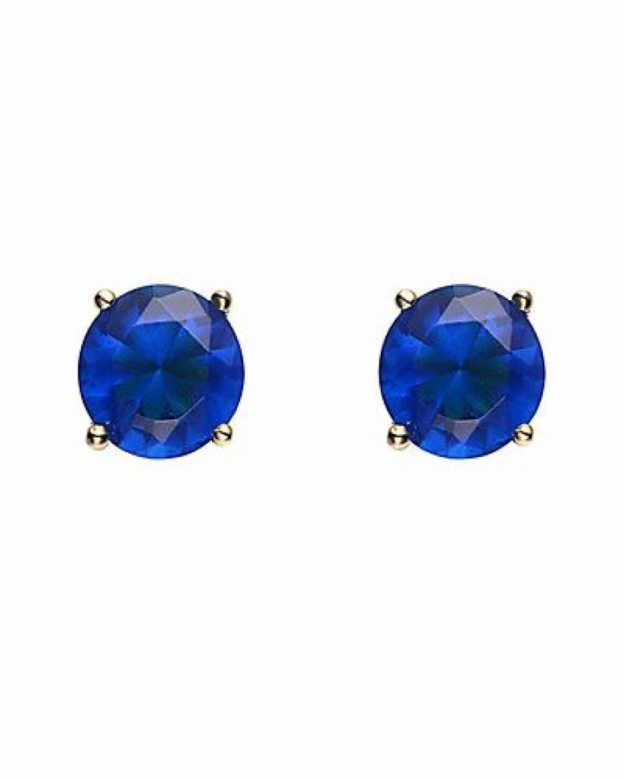 Earrings * | Genevive 14K Over Silver Cz Earrings Women