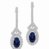 Earrings * | Kallati 14K 1.70 Ct. Tw. Diamond & Blue Sapphire Earrings Women