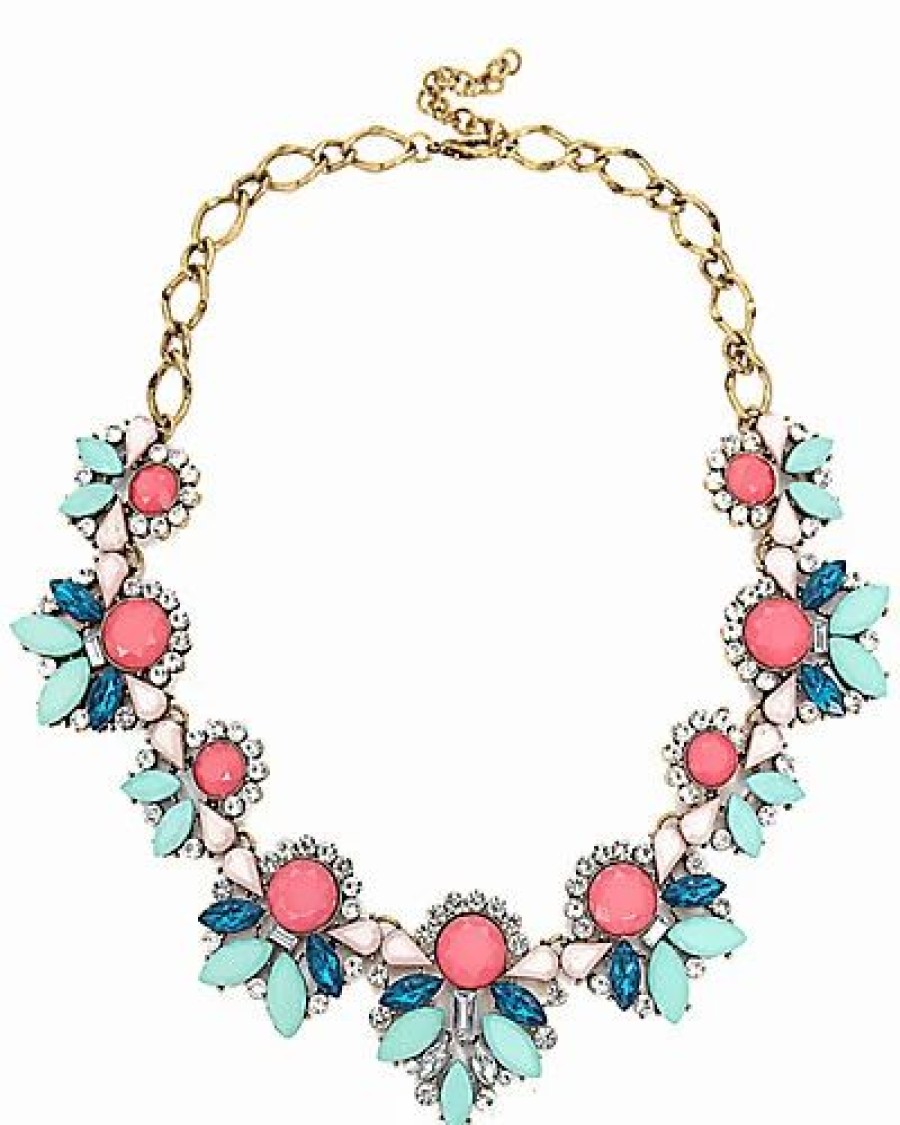 Necklaces * | Eye Candy La Os Angeles Enamel Spring Teal Necklace Women