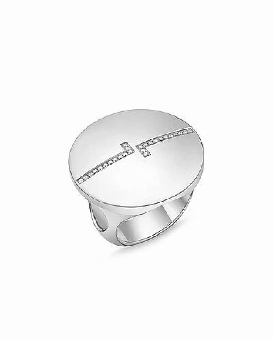 Rings * | Memoire 18K 0.15 Ct. Tw. Diamond L Collection Ring Women