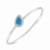 Bracelets * | Gemstones Diamond Select Cuts Silver Diamond Bangle Bracelet Women