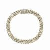 Bracelets * | Diamond Select Cuts 14K 3.81 Ct. Tw. Diamond Cuban Chain Bracelet Women