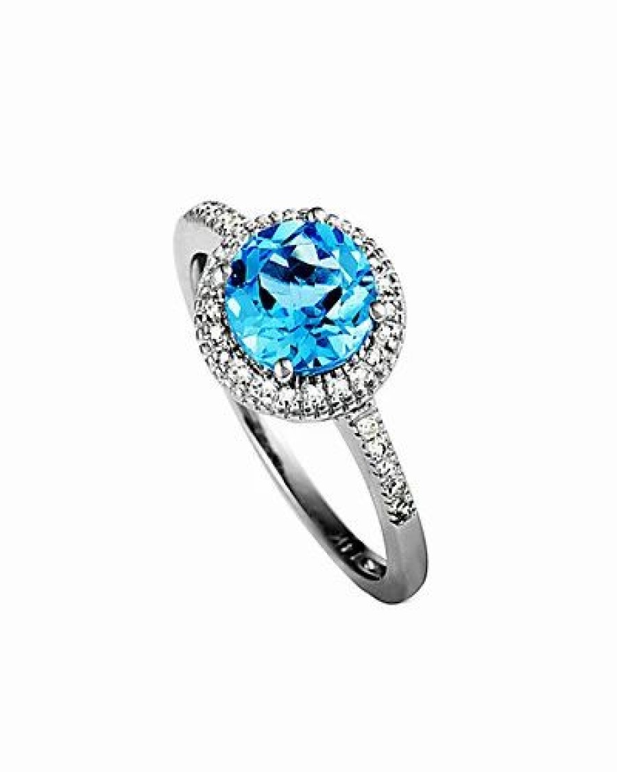 Rings * | Gemstones 14K Diamond & Topaz Ring Women