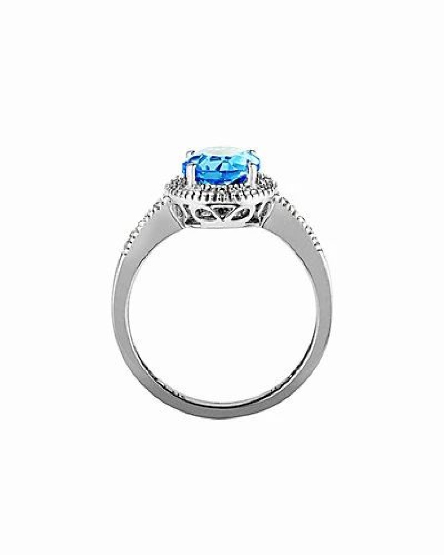 Rings * | Gemstones 14K Diamond & Topaz Ring Women