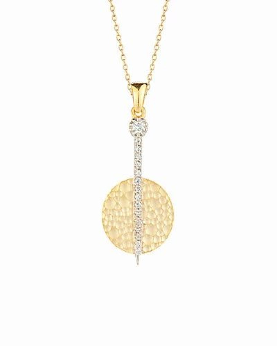 Necklaces * | I. Reiss 14K 0.14 Ct. Tw. Diamond Necklace Women