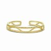 Bracelets * | Sterling Forever 14K Plated Intricate Textured Cuff Bracelet Women