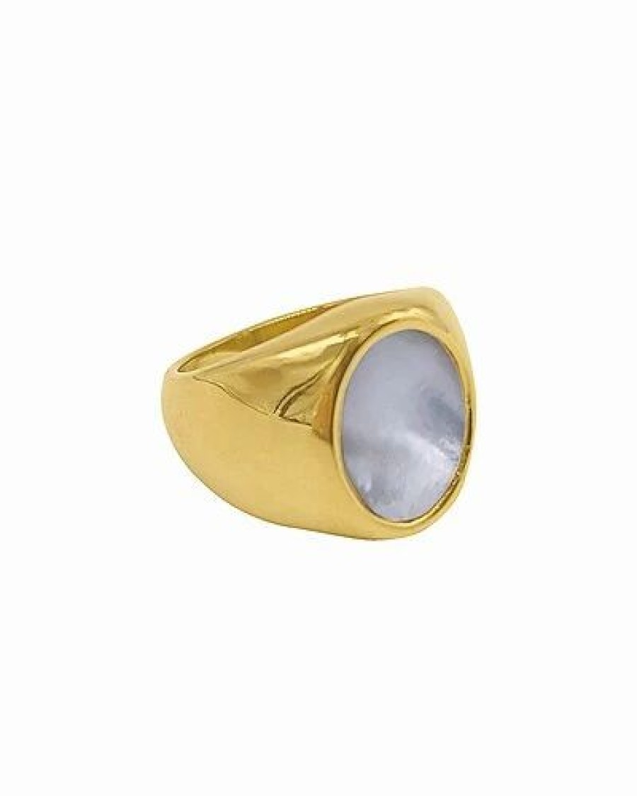 Rings * | Adornia 14K Plated Pearl Ring Women