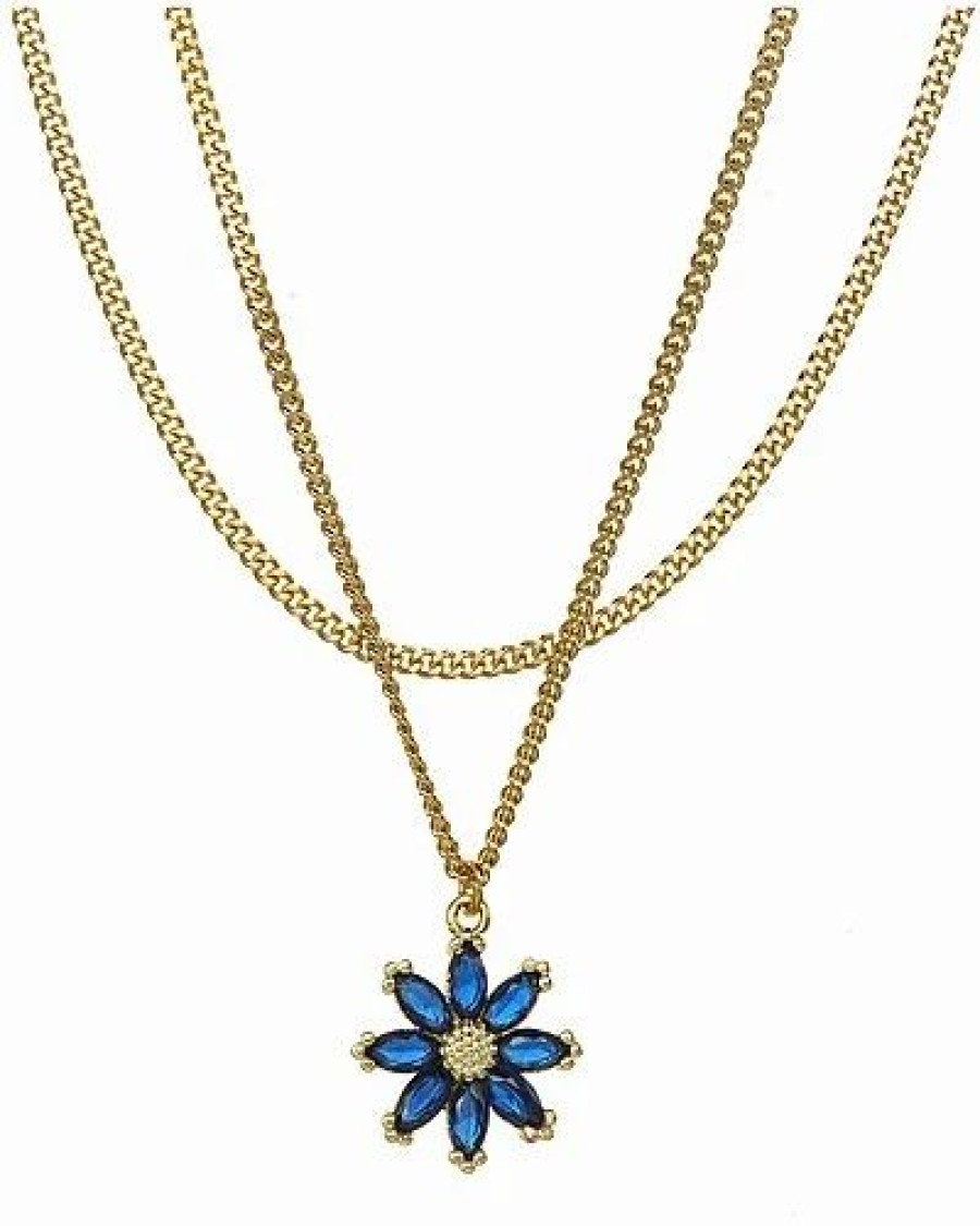 Necklaces * | Rachel Reinhardt 14K Plated Flower Necklace Women