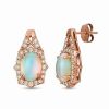 Earrings * | Le Vian Creme Brulee 14K Strawberry Gold 2.43 Ct. Tw. Diamond & Opal Earrings Women