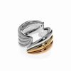 Rings * | Salvatore Ferragamo Plated & Silver Wedge Ring Women