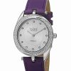 Watches * | Burgi Burgi Women'S Leather Diamond Watch