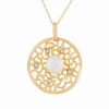 Necklaces * | Masako Pearls 14K Diamond 8-8.5Mm Pearl Medallion Pendant Necklace Women