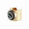 Rings * | Eye Candy La Soft Stone Sparkly Abalone Shell Ring Women