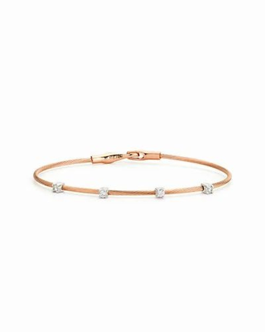 Bracelets * | I. Reiss 14K Rose Gold 0.20 Ct. Tw. Diamond Wire Bracelet Women