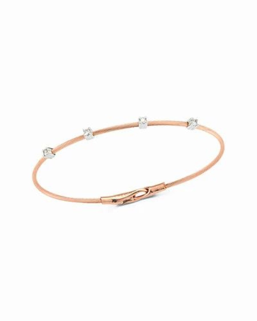 Bracelets * | I. Reiss 14K Rose Gold 0.20 Ct. Tw. Diamond Wire Bracelet Women