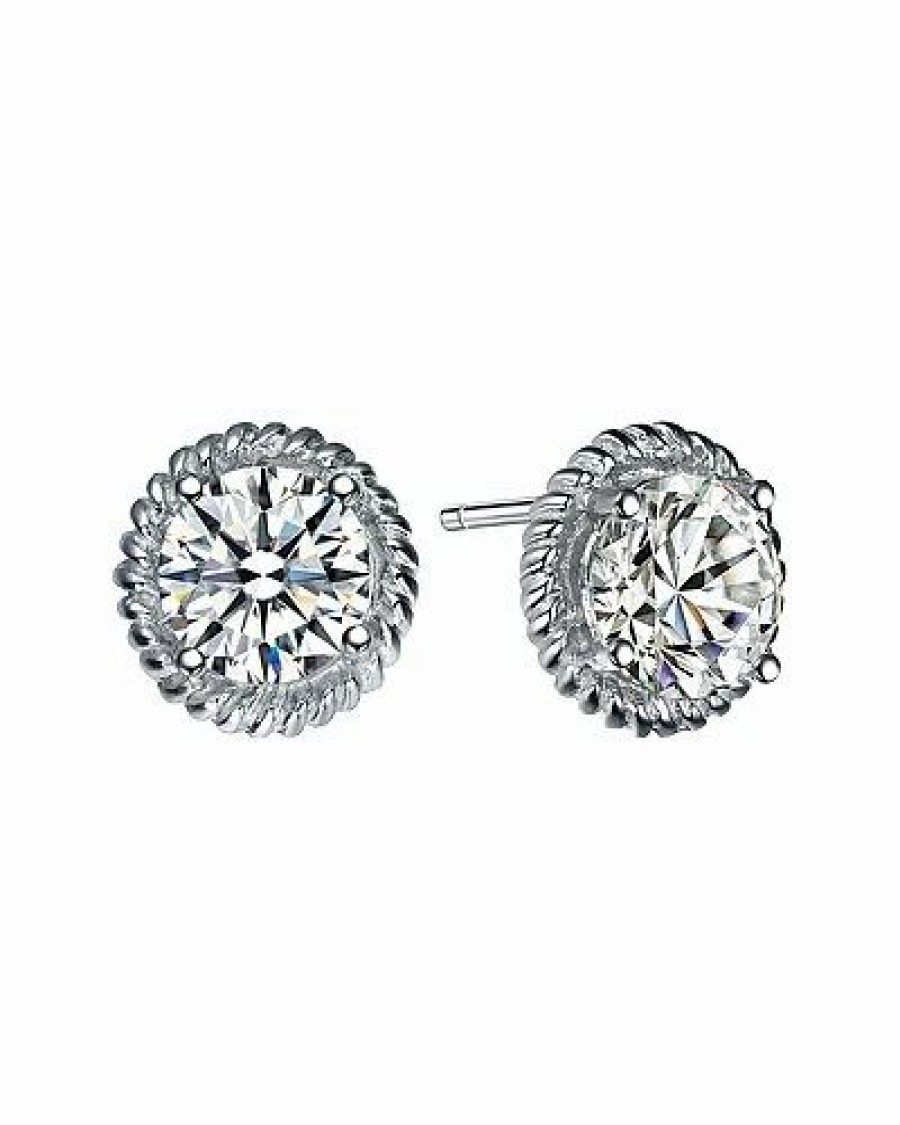 Earrings * | Genevive Silver Studs Women