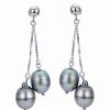 Earrings * | Pearls Imperial 14K 9-10Mm Tahitian Pearl Earrings Women