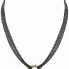 Necklaces * | Rachel Reinhardt Gold Over Silver Cz Necklace Women