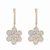 Earrings * | Diana M. 14K Rose Gold 0.58 Ct. Tw. Diamond Earrings Women