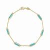 Bracelets * | Sabrina Designs 14K Turquoise Station Bar Bracelet Women