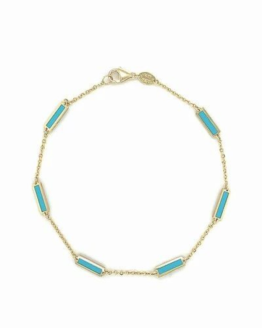 Bracelets * | Sabrina Designs 14K Turquoise Station Bar Bracelet Women