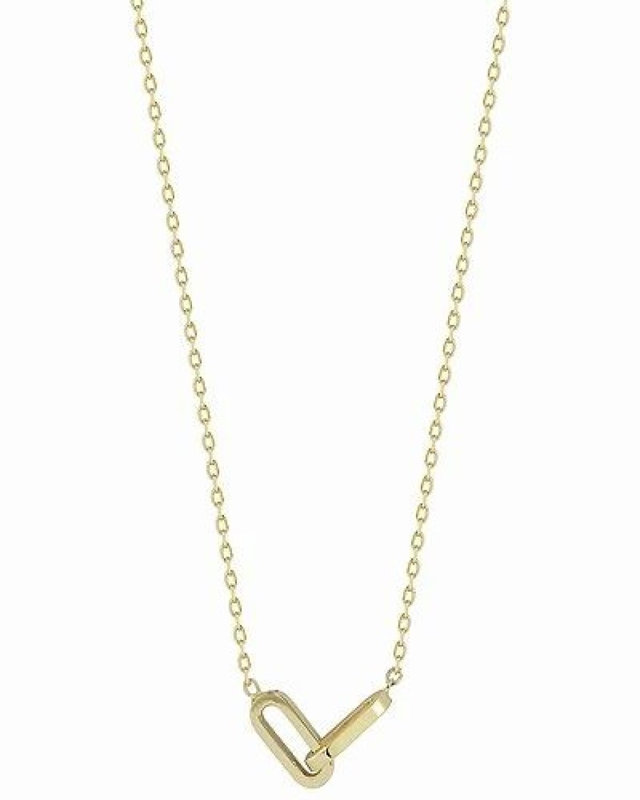 Necklaces * | 14K Italian Gold Double Link Necklace Women