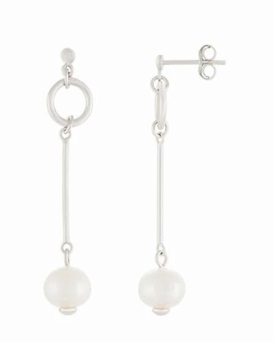 Earrings * | Splendid Pearls Ver 7-7.5Mm Cultured Freshwater Pearl Earrings Women