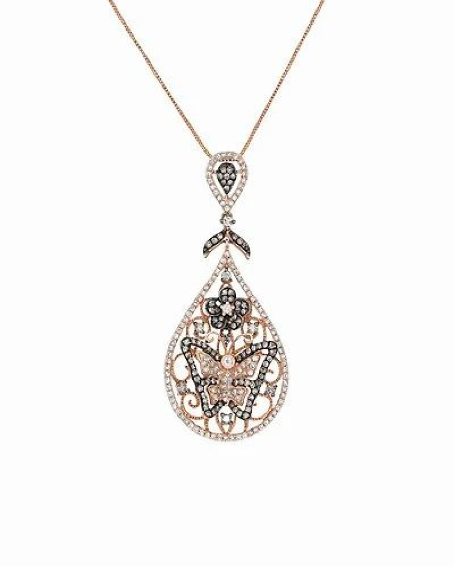 Necklaces * | Monary 14K Rose Gold 1.15 Ct. Tw. Diamond Necklace Women