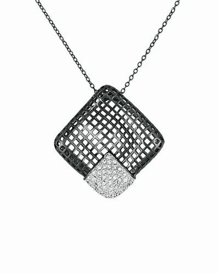 Necklaces * | Genevive Silver Pendant Necklace Women